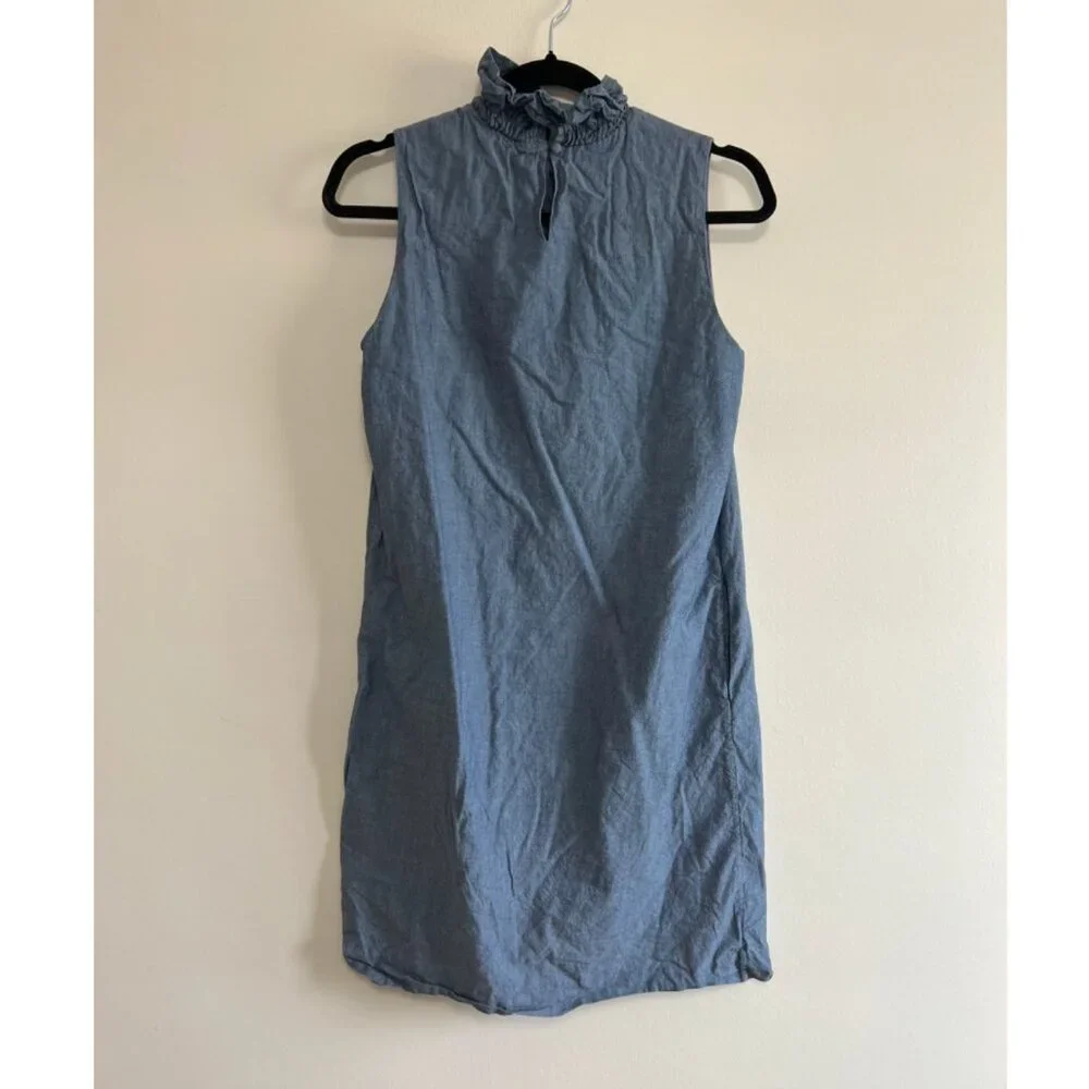 Banana Republic Sleeveless Ruffle Neck Dress - Picture 3 of 5